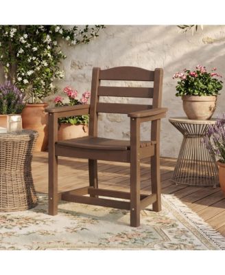 Set of 2 Outdoor Dining Chair with Armrests, For All Weather Conditions