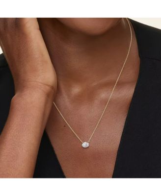 Elena Moissanite Solitaire Vermeil Necklace