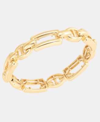 Gold-Tone Wide Link Drama Stretch Bracelet 