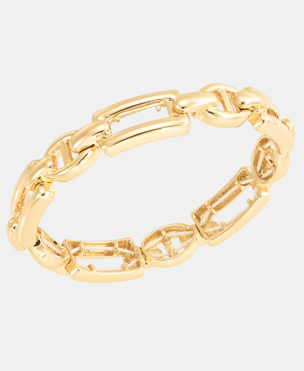 Anne Klein Gold-Tone Wide Link Drama Stretch Bracelet