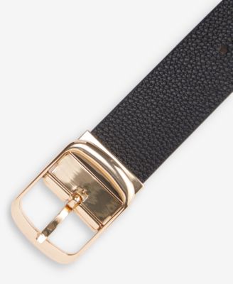Reversible Faux-Leather Belt