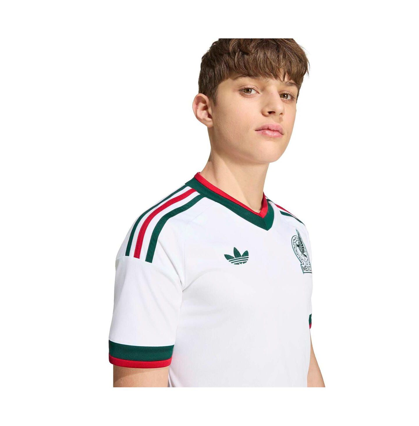 Детская джерси adidas Mexico FIFA World Cup 2026 выездная реплика белая — фото 4