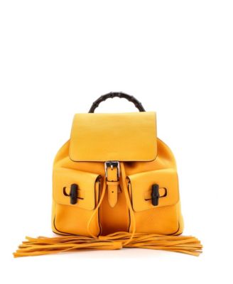 Medium Bamboo Tassel Backpack Leather