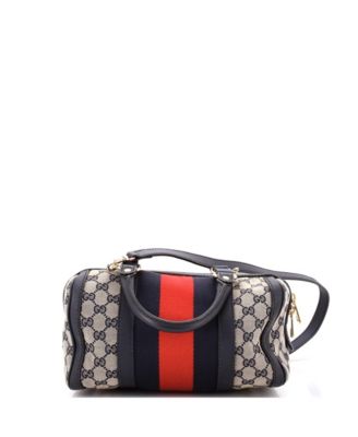 Small Vintage Web Boston Bag GG Canvas