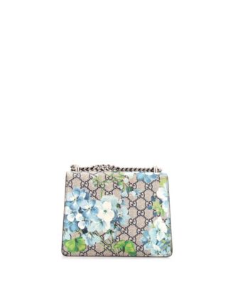 Mini Dionysus Bag Blooms Print GG Coated Canvas