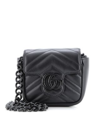 Mini GG Marmont Flap Belt Bag Matelasse Leather