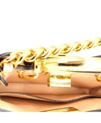 Nano Maxi Handle Peekaboo Bag Zucca Coated Canvas with Inlay Leather