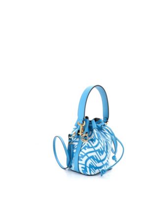Mini Mon Tresor Bucket Bag Vertigo Zucca Coated Canvas