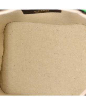 Mini Logo Mon Tresor Bucket Bag Embroidered Canvas