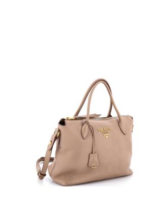 Medium Dual Strap Zip Tote Vitello Daino