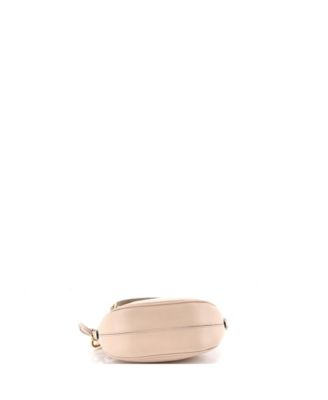 Mini Triangle Logo Zip-Top Crossbody Bag Leather