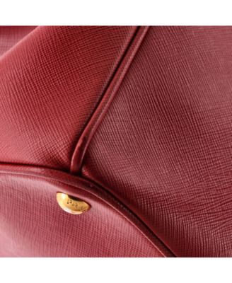 Medium Double Zip Lux Tote Saffiano Leather