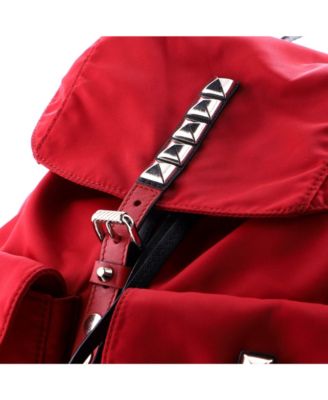 New Vela Backpack Tessuto with Studded Leather