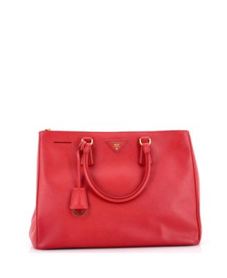 Large Double Zip Lux Tote Saffiano Leather