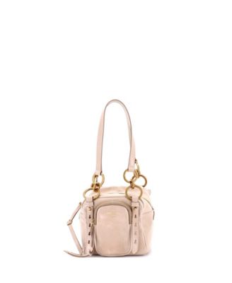 Mini Dangle Top Handle Bag Leather