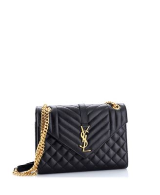 Medium Classic Monogram Envelope Satchel Mixed Matelasse Leather