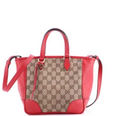 Small Bree Convertible Tote GG Canvas with Leather