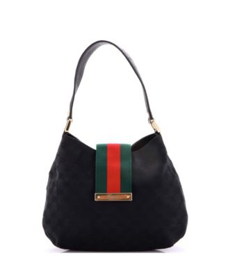 Medium New Ladies Web Hobo GG Canvas