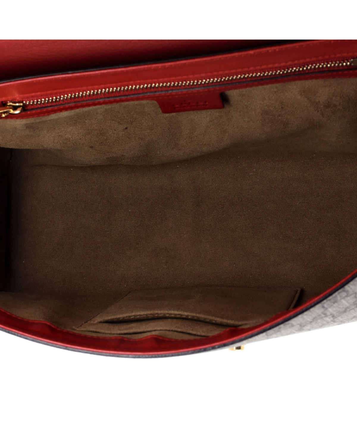 Pre-Owned Gucci Medium Padlock Shoulder Bag Gg Coated Canvas and Leather