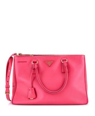 Medium Double Zip Lux Tote Saffiano Leather