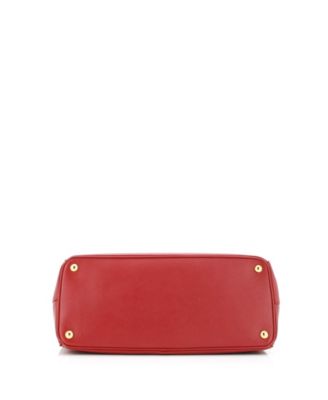 Large Double Zip Lux Tote Saffiano Leather