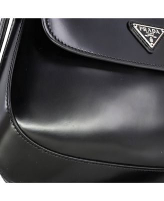 Small Cleo Flap Shoulder Bag Spazzolato Leather