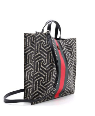 Convertible Soft Open Tote Caleido GG Coated Canvas