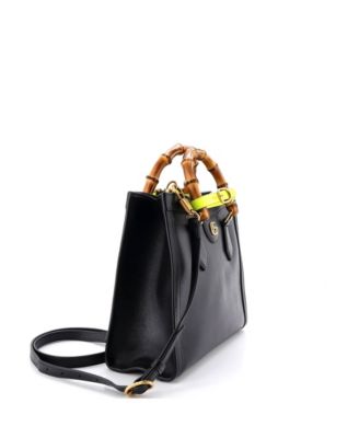 Small Diana NM Bamboo Handle Tote Leather