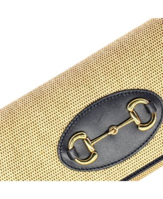 Horsebit 1955 Chain Wallet Canvas with Leather