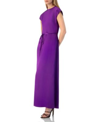 Women's Sleeveless Satin Long Dress
