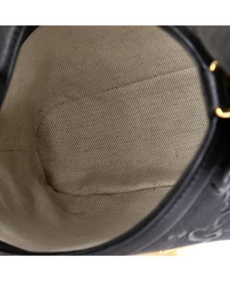 Small Wonka Convertible Top Handle Bucket Bag Debossed GG Leather