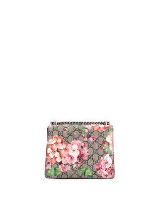 Mini Dionysus Bag Blooms Print GG Coated Canvas