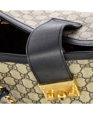 Medium Padlock Chain Tote GG Coated Canvas with Leather