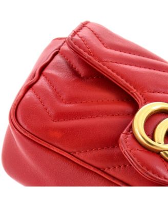 Super Mini GG Marmont Flap Bag Matelasse Leather