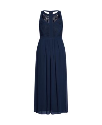 Plus Size Panelled Bodice Maxi Women's Dress