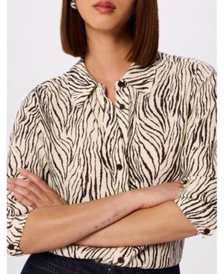 Women's Zebra Button Through Shirt