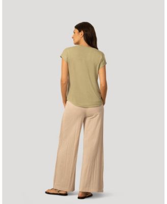 Women's Split Neck Slub Terry Tee