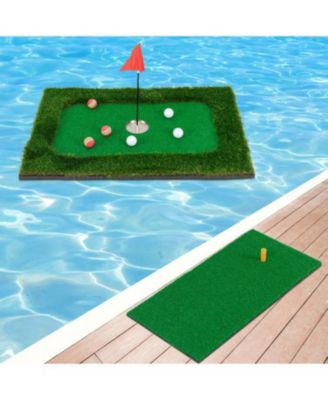 Floating Golf Green for Pool with 6 Golf Balls and Flag