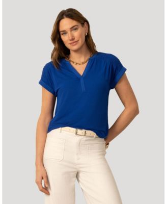 Women's Smocked Shoulder Tee