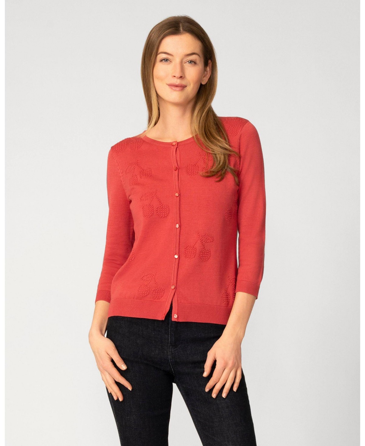 Женские Cable & Gauge Women's Stitch Button Cardigan — фото 1