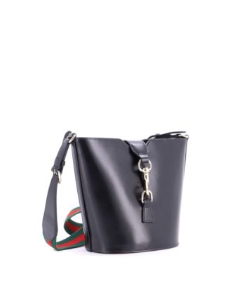 Jackie Web Bucket Bag Leather