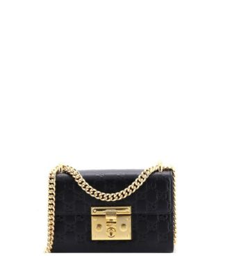 Small Padlock Shoulder Bag Guccissima Leather