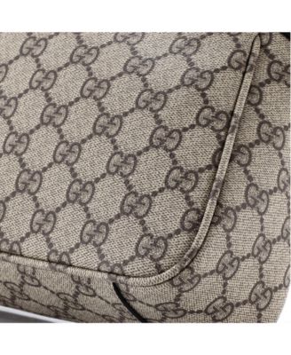 Large Emblem Shoulder Bag GG Coated Canvas with Leather