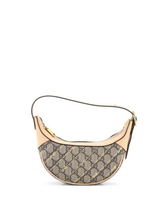 Mini Ophidia Half Moon Bag Print GG Coated Canvas