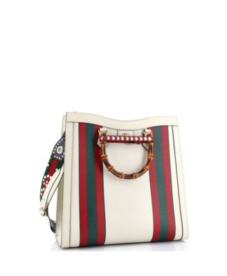 Large Diana NM Bamboo Handle Tote Printed Leather