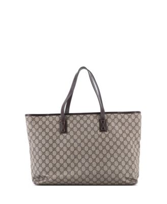 Large Plus Tote GG Coated Canvas with Leather