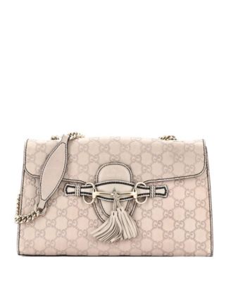 Medium Emily Chain Flap Bag Guccissima Leather