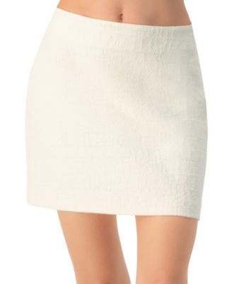 Women's Short Jacquard Skirt with Side Zipper