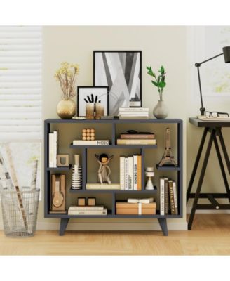 Geometric Storage Bookcase with Shelves and Anti Tipping Kit