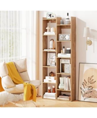 Eleven Tier Modern Book Organizer Bookcase with Anti Tipping